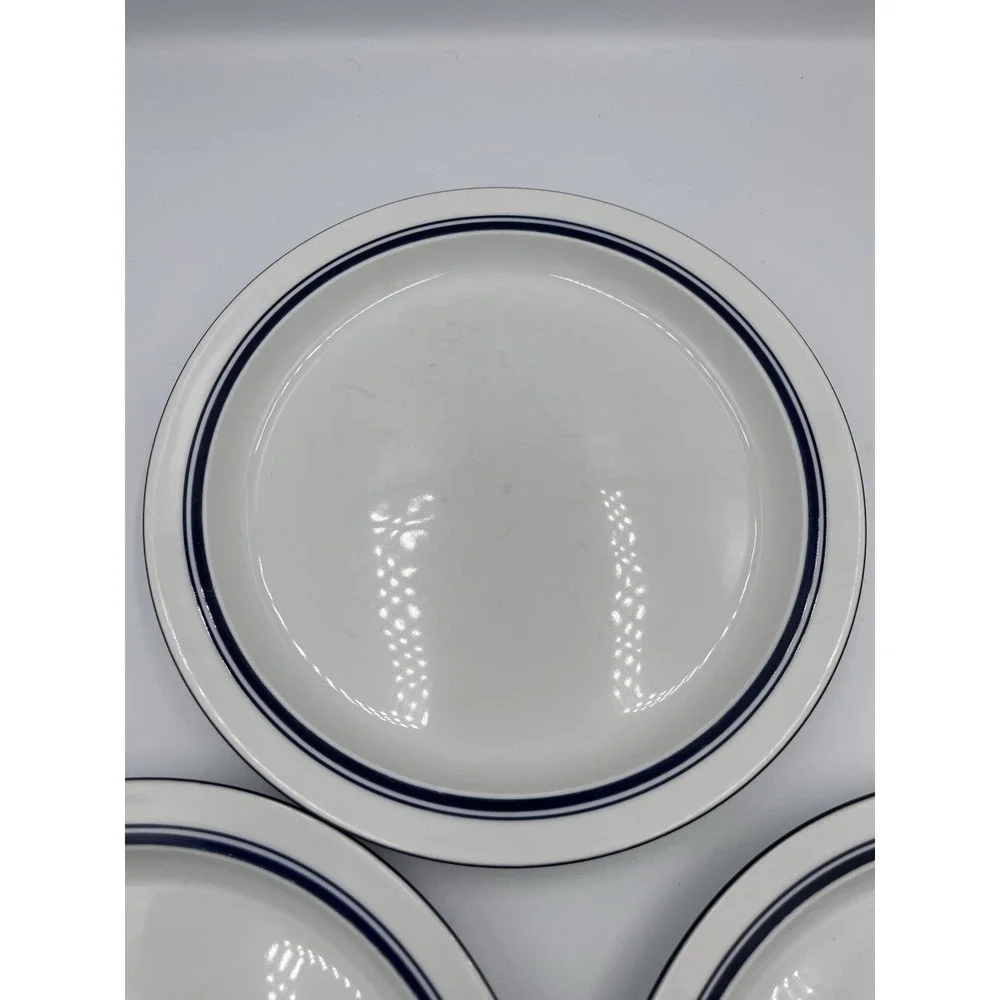 Dansk Bistro Christianshavn Blue Salad Plates SET OF 3 Portugal 8 3/4